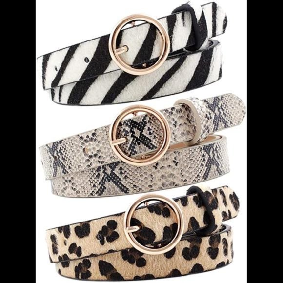 OuLi Store® Pack of 3PCS Women\'s Fine Snake Pattern Belt with Buckle for Dress main image 5